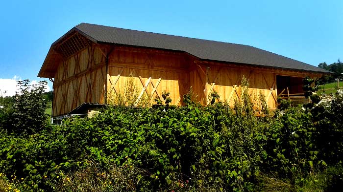 Wiederaufbau Stadel im Schlerngebiet